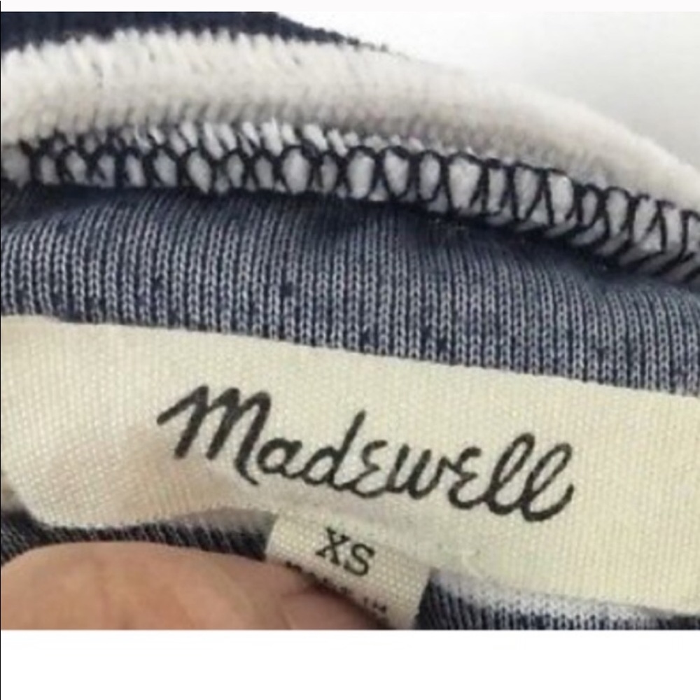 Madewell Velour Stripe Dress - Picture 2 of 2